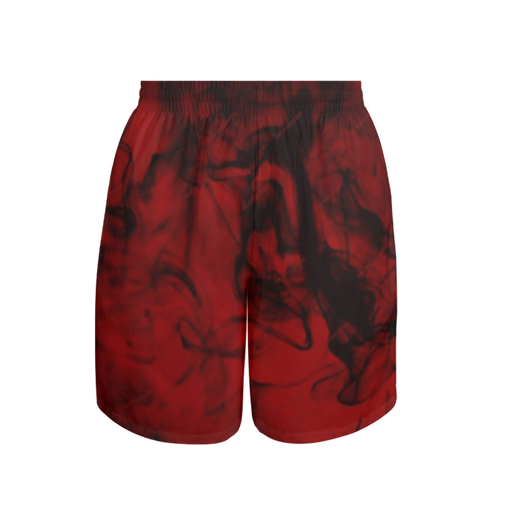 Mens Fire Red Board Shorts