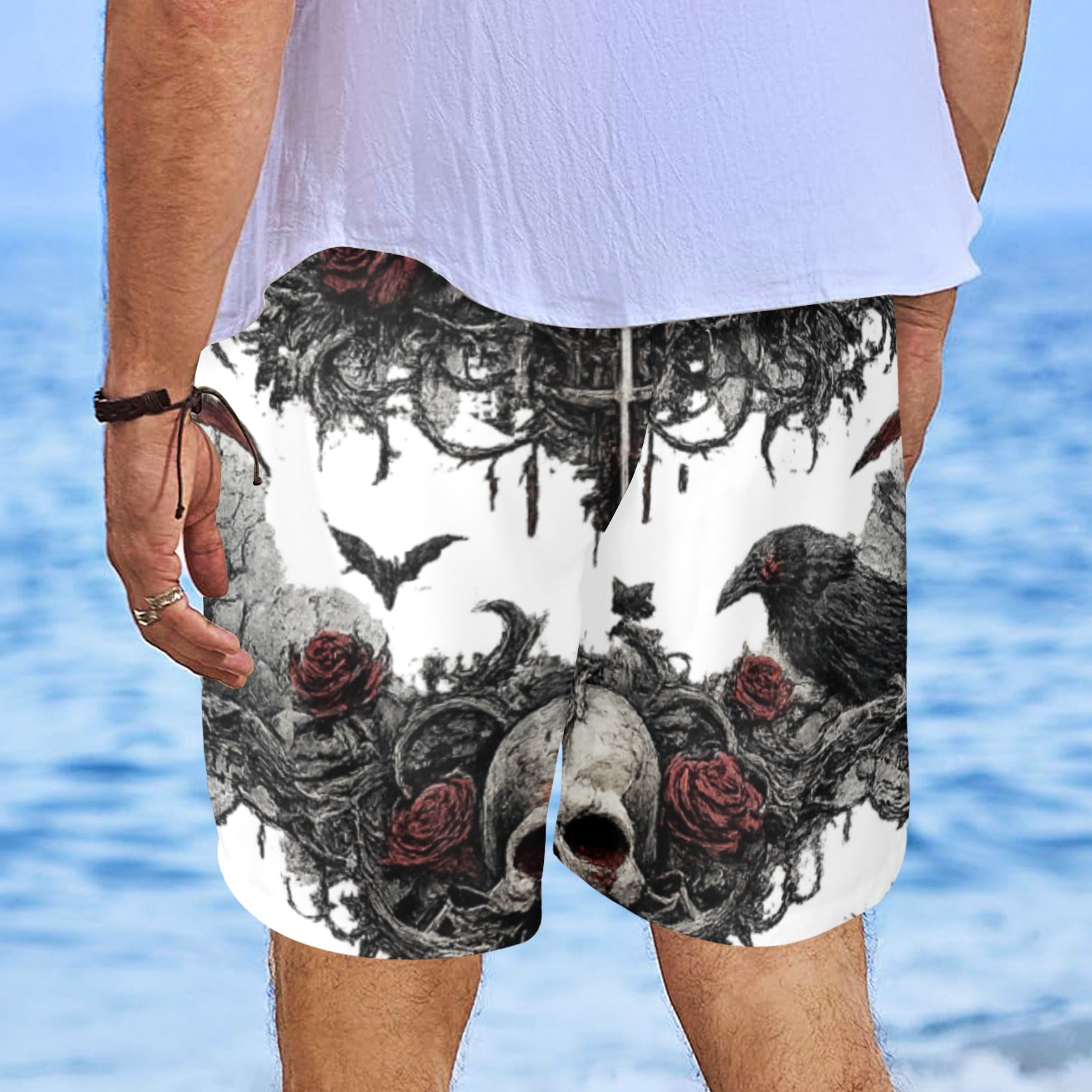 Grim Raven Beach Shorts