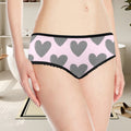Smokey Gray Heart Panties