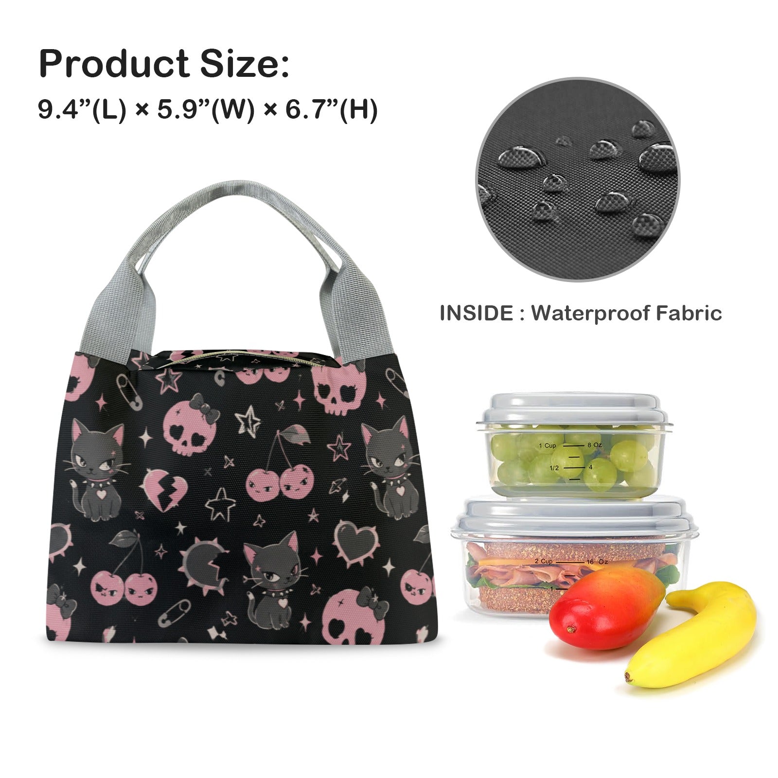 Cherry Skull Portable Storage Bag