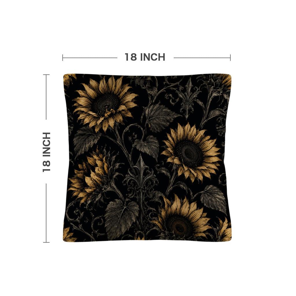 Sunflower Shadows Linen Pillow Cases 2pk