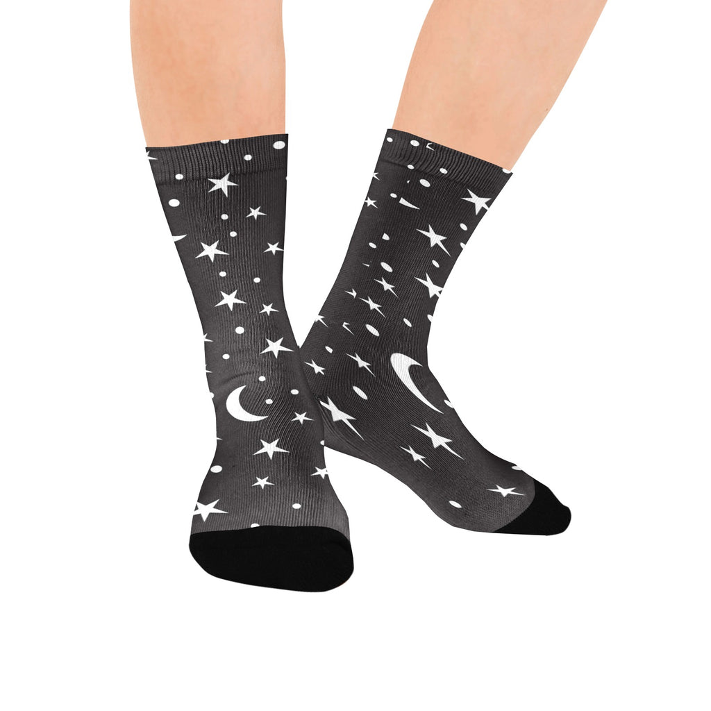 Moon And Stars Womens Socks