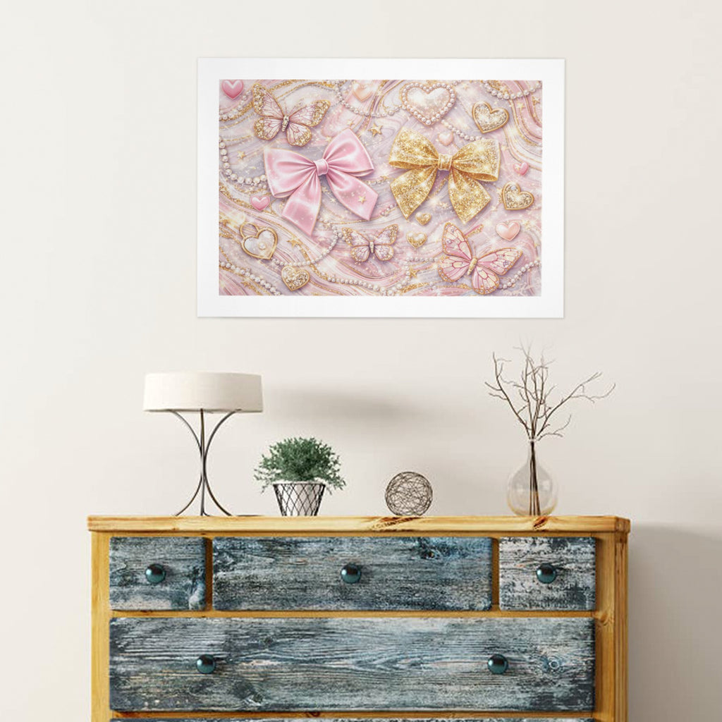 16"X12" Glitter Bow Wall Art