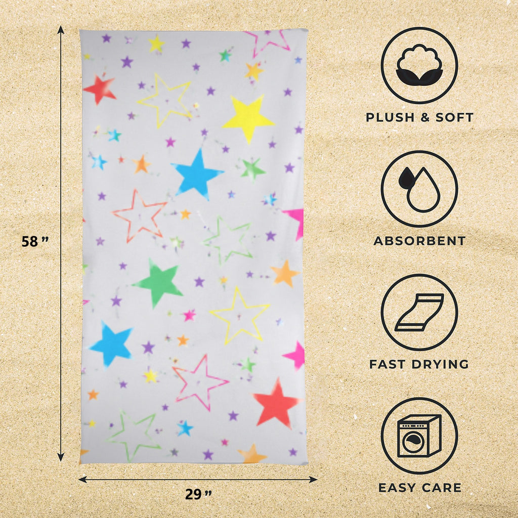 Neon Star Burst Towel 29"x58"