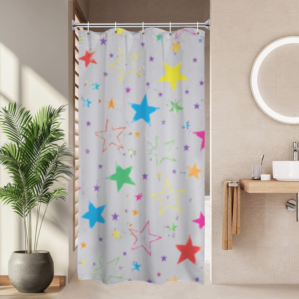 Neon Star Burst Shower Curtain 36"x72"
