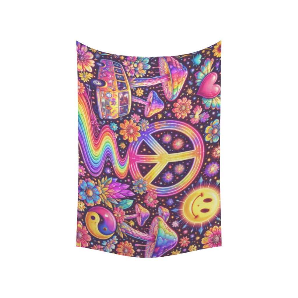 Peace And Neon Tapestry 60x40"