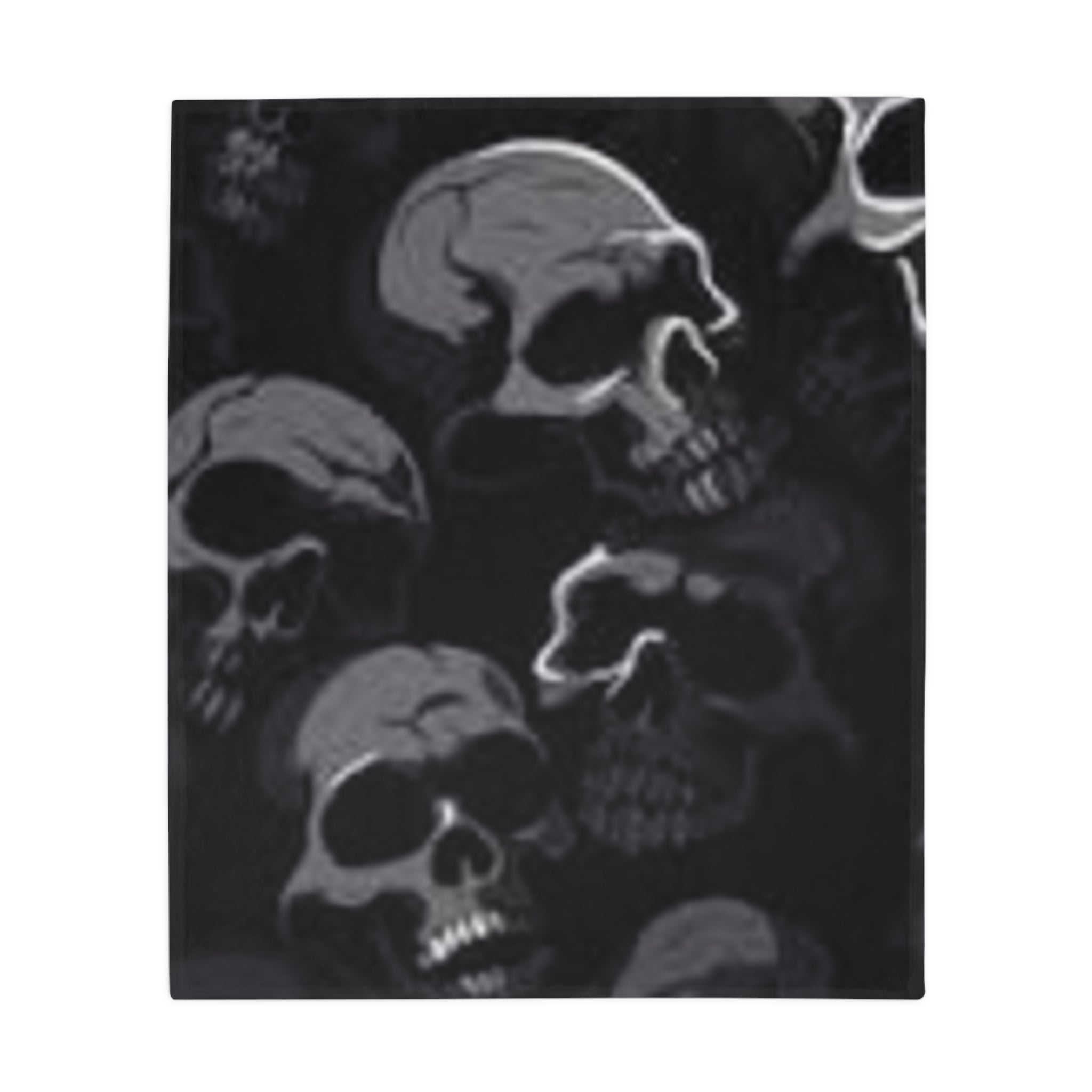 Dark Skull Plush Fleece Blanket