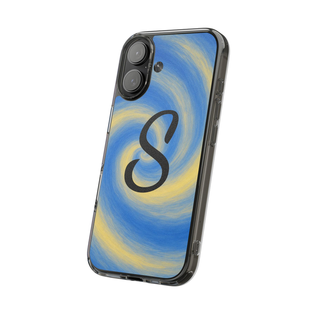 Personalized Blue Lemon Swirl Impact Phone Case