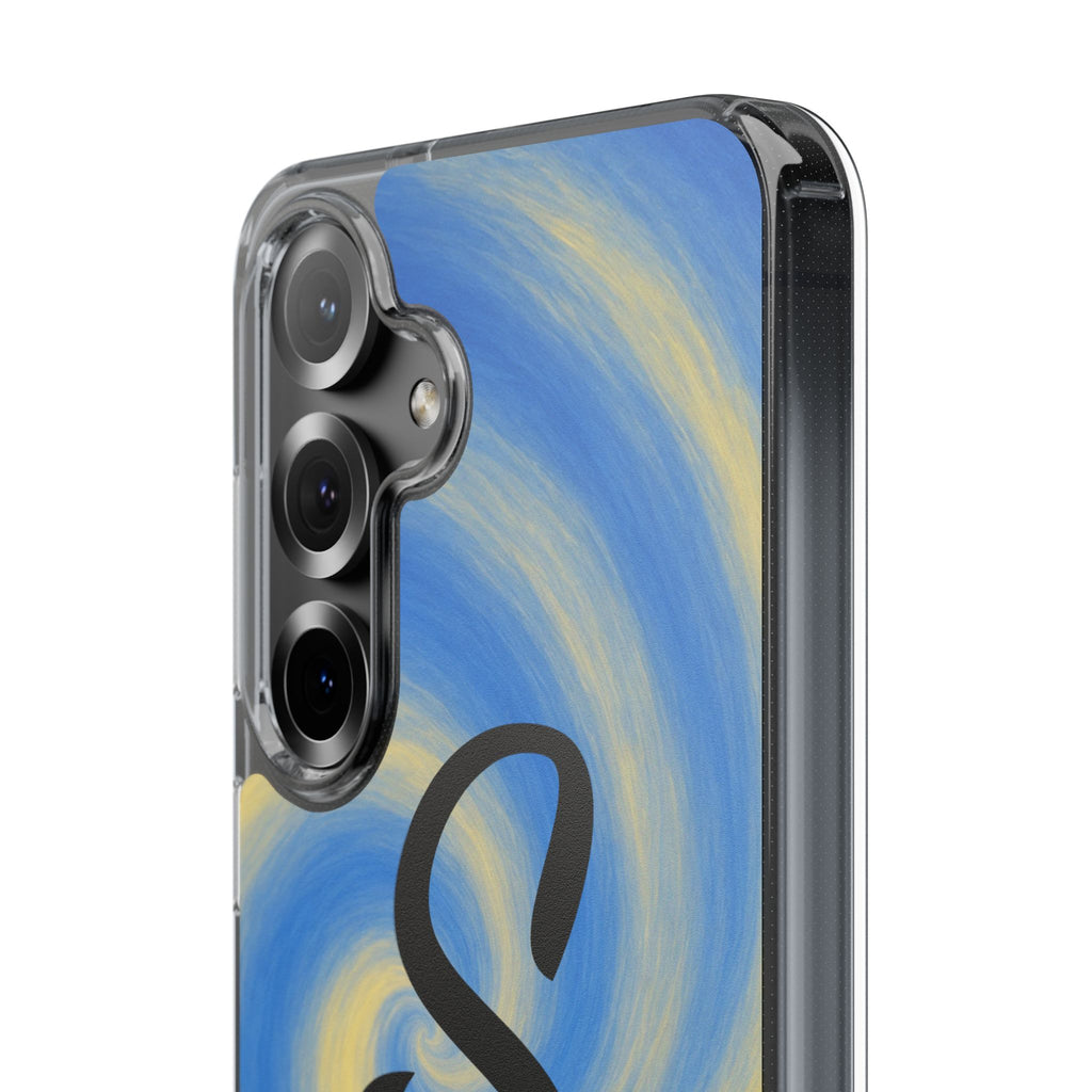 Personalized Blue Lemon Swirl Impact Phone Case