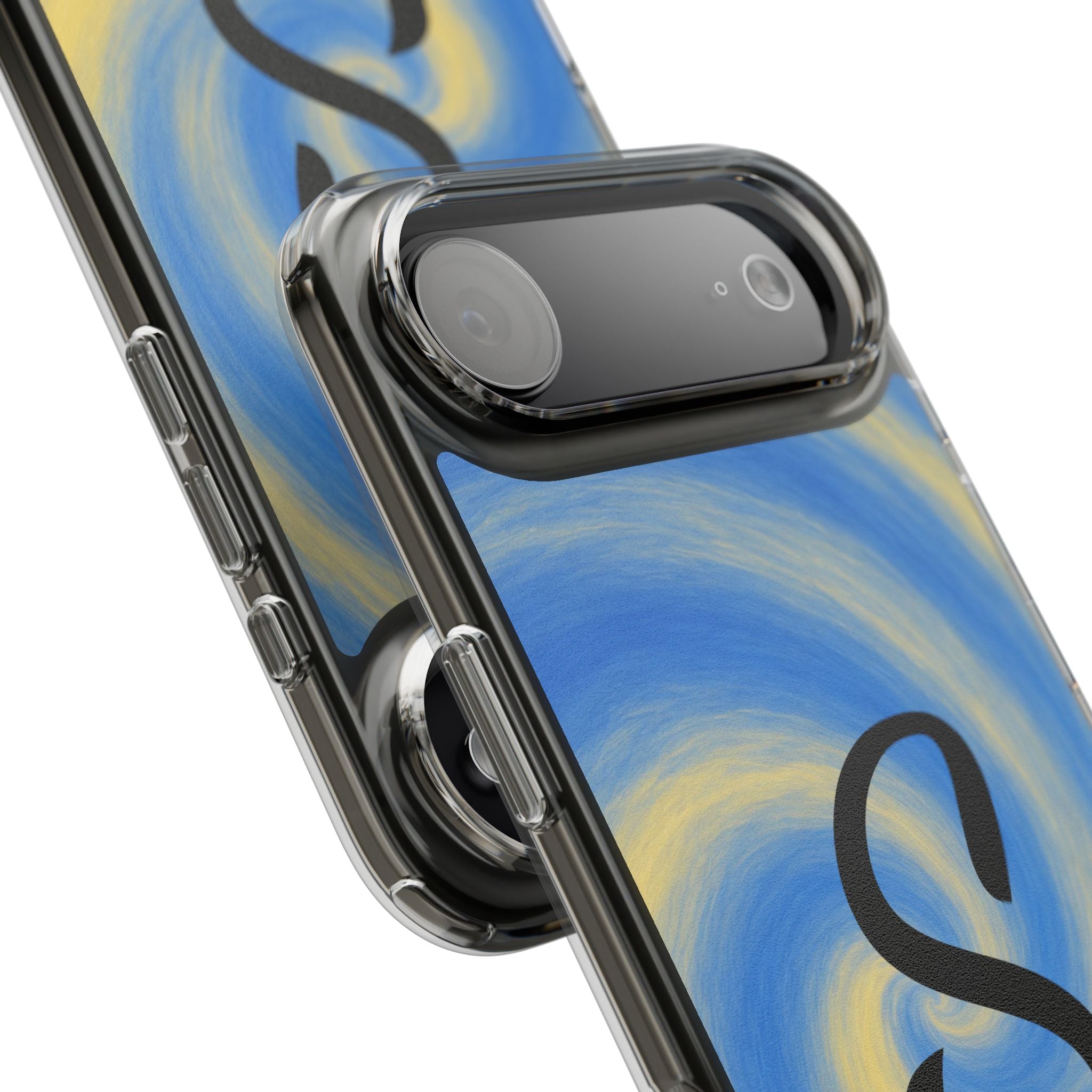 Personalized Blue Lemon Swirl Impact Phone Case