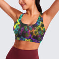 Galaxy Star Crisscross Back Sports Bra