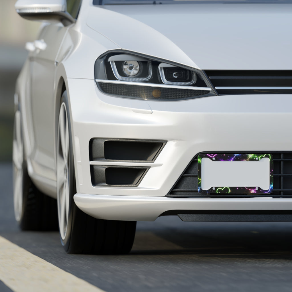 Electric Heart License Plate Frame