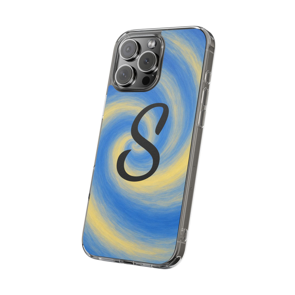 Personalized Blue Lemon Swirl Impact Phone Case