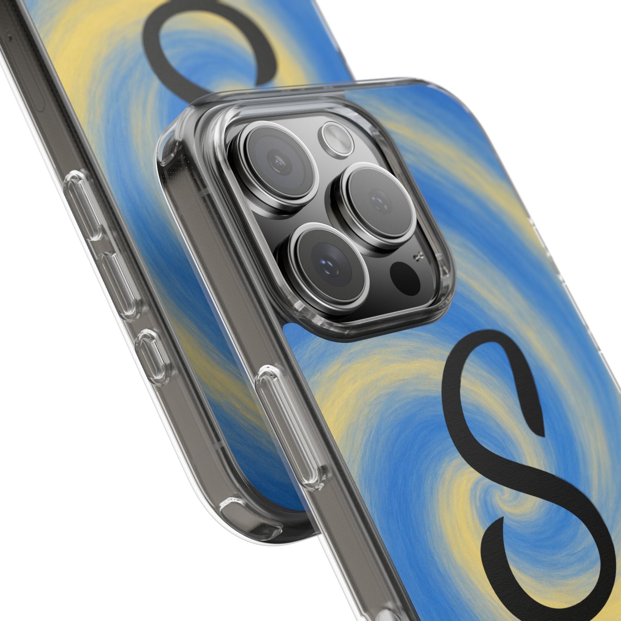 Personalized Blue Lemon Swirl Impact Phone Case
