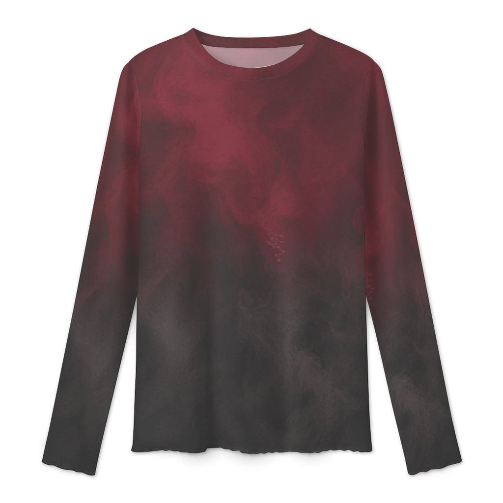 Crimson Dark Mesh Long Sleeve