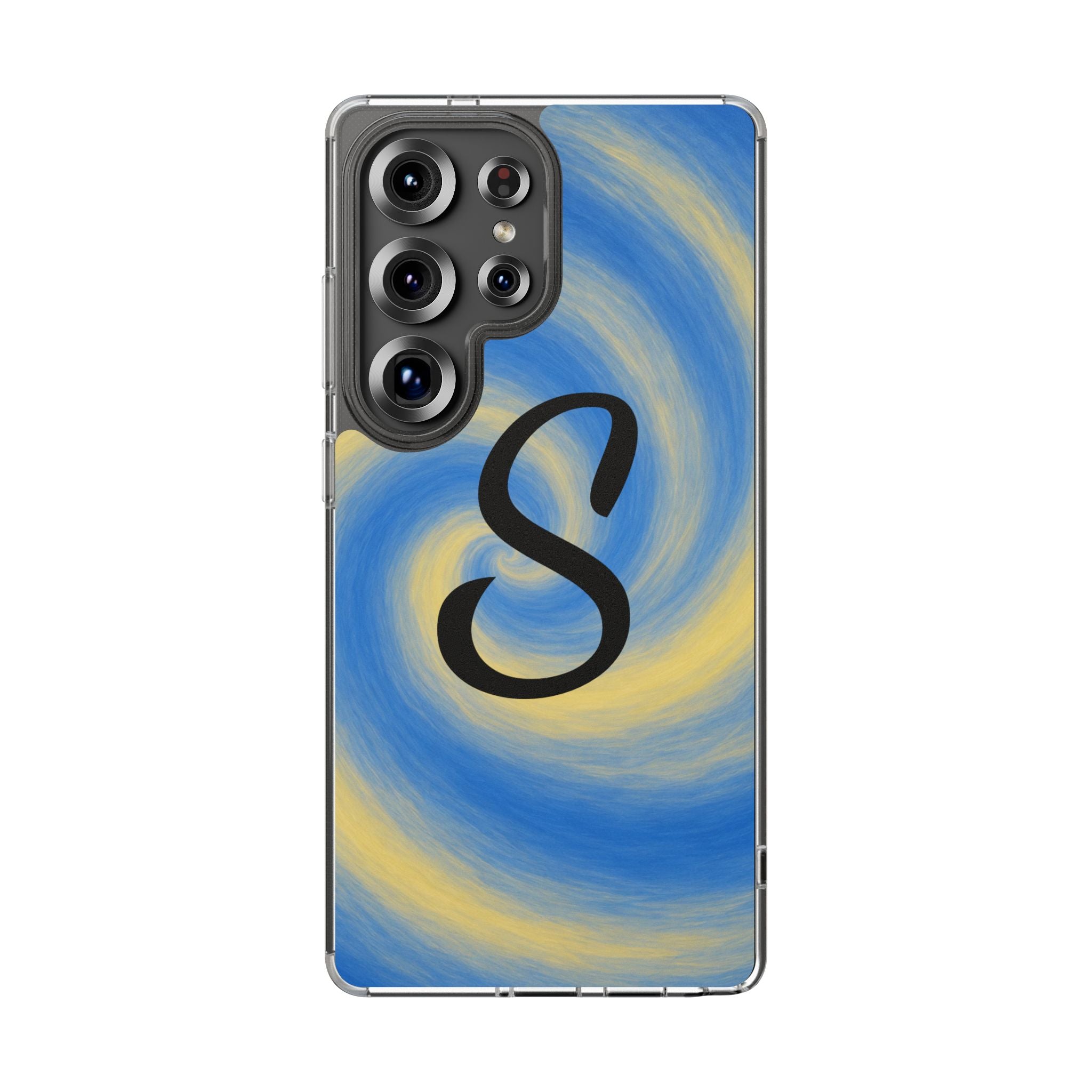 Personalized Blue Lemon Swirl Impact Phone Case