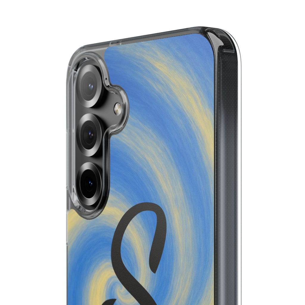 Personalized Blue Lemon Swirl Impact Phone Case