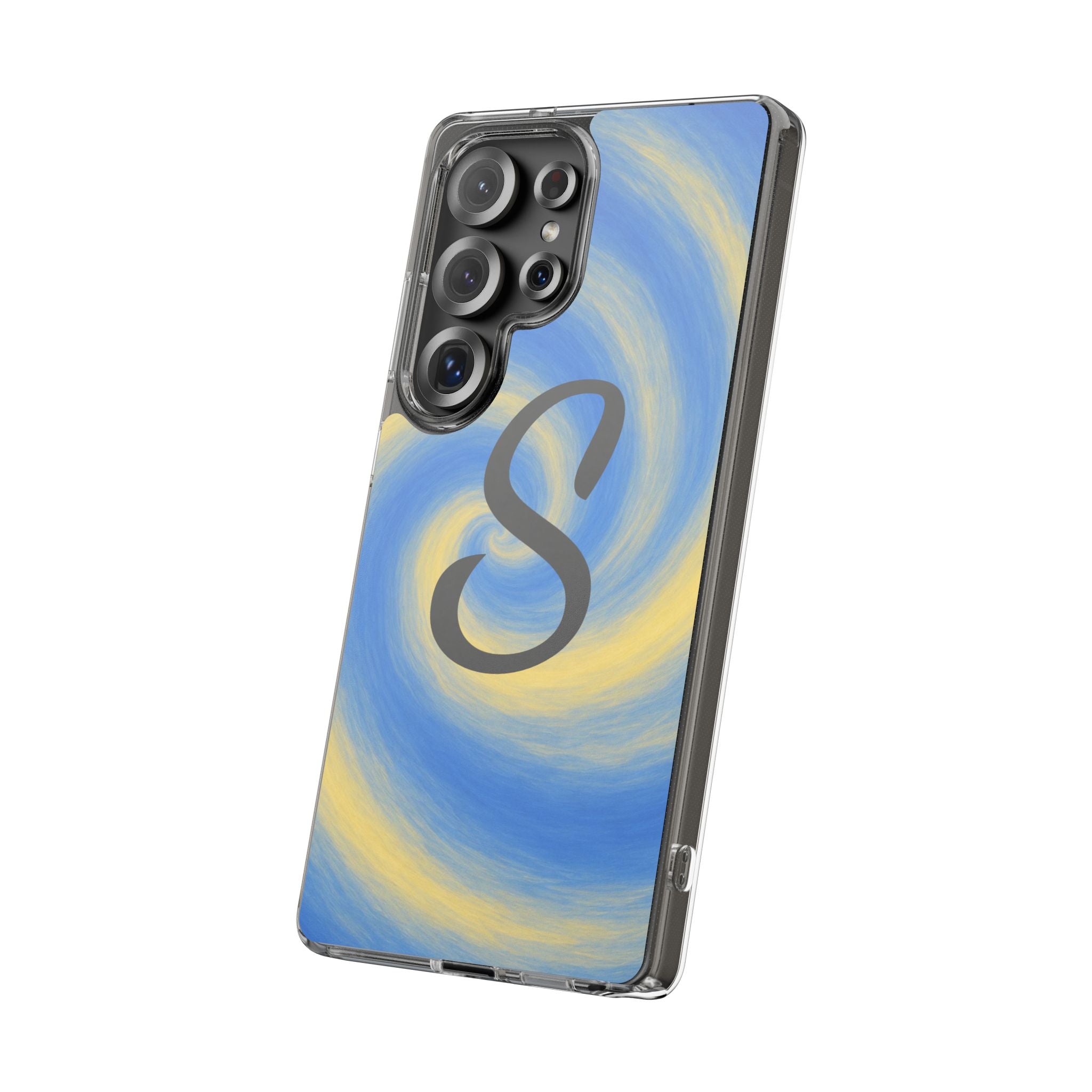 Personalized Blue Lemon Swirl Impact Phone Case