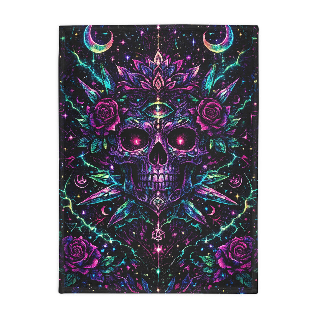 Toxic Skull Plush Fleece Blanket