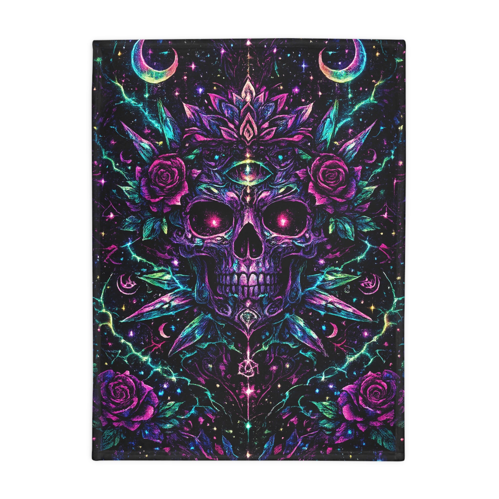 Toxic Skull Plush Fleece Blanket