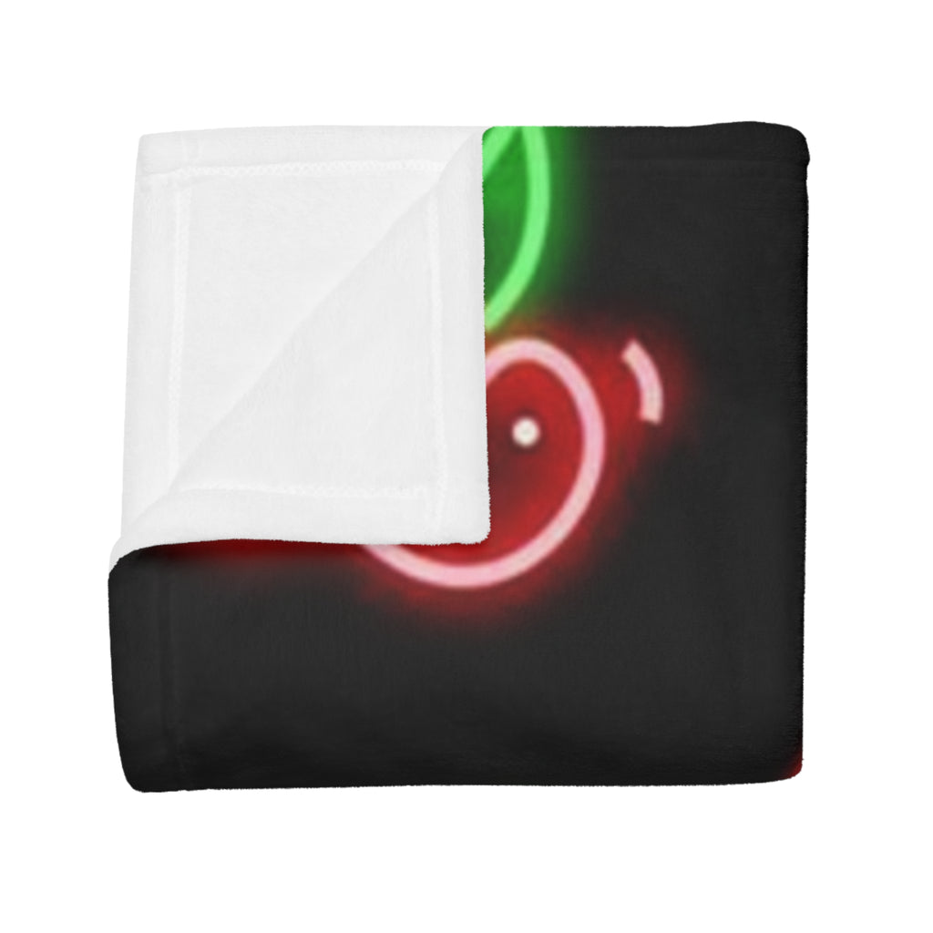 Neon Cherry Plush Fleece Blanket
