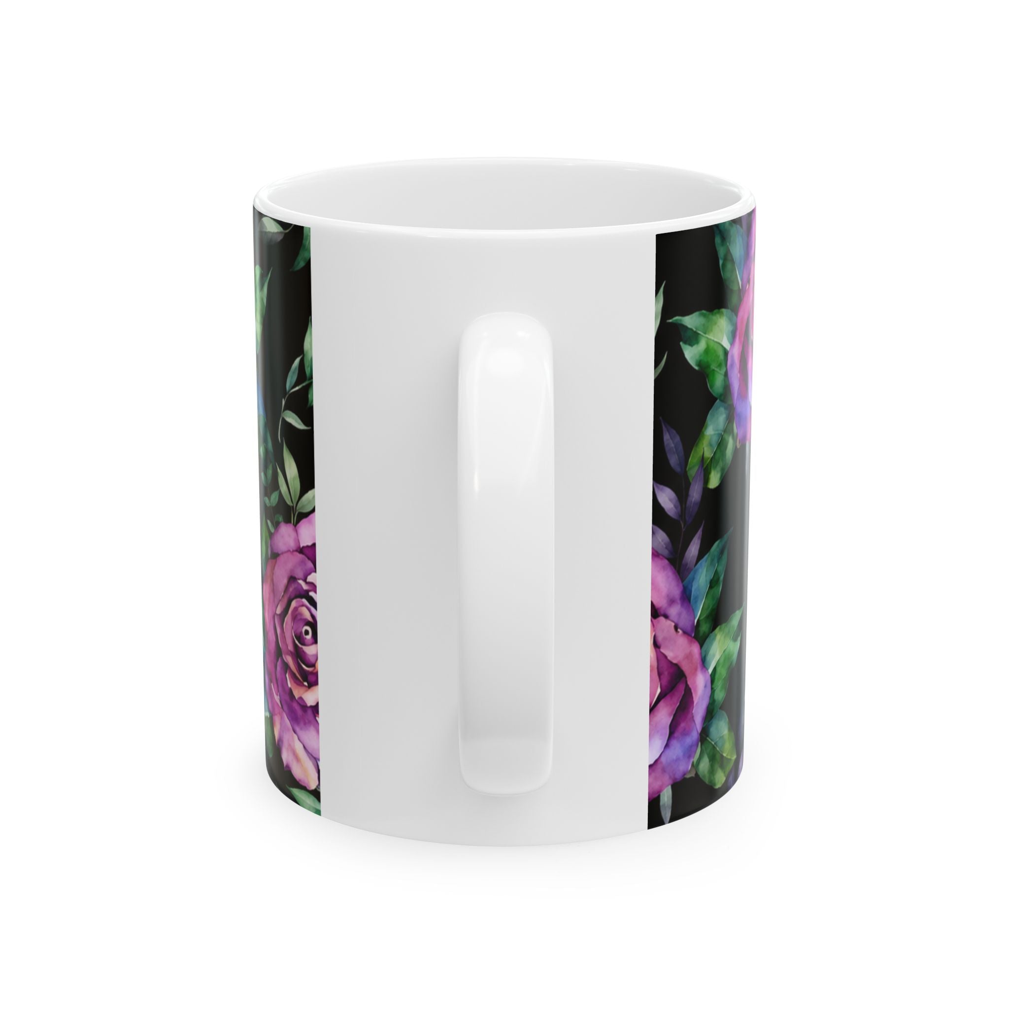Purple Water Rose Ceramic Mug