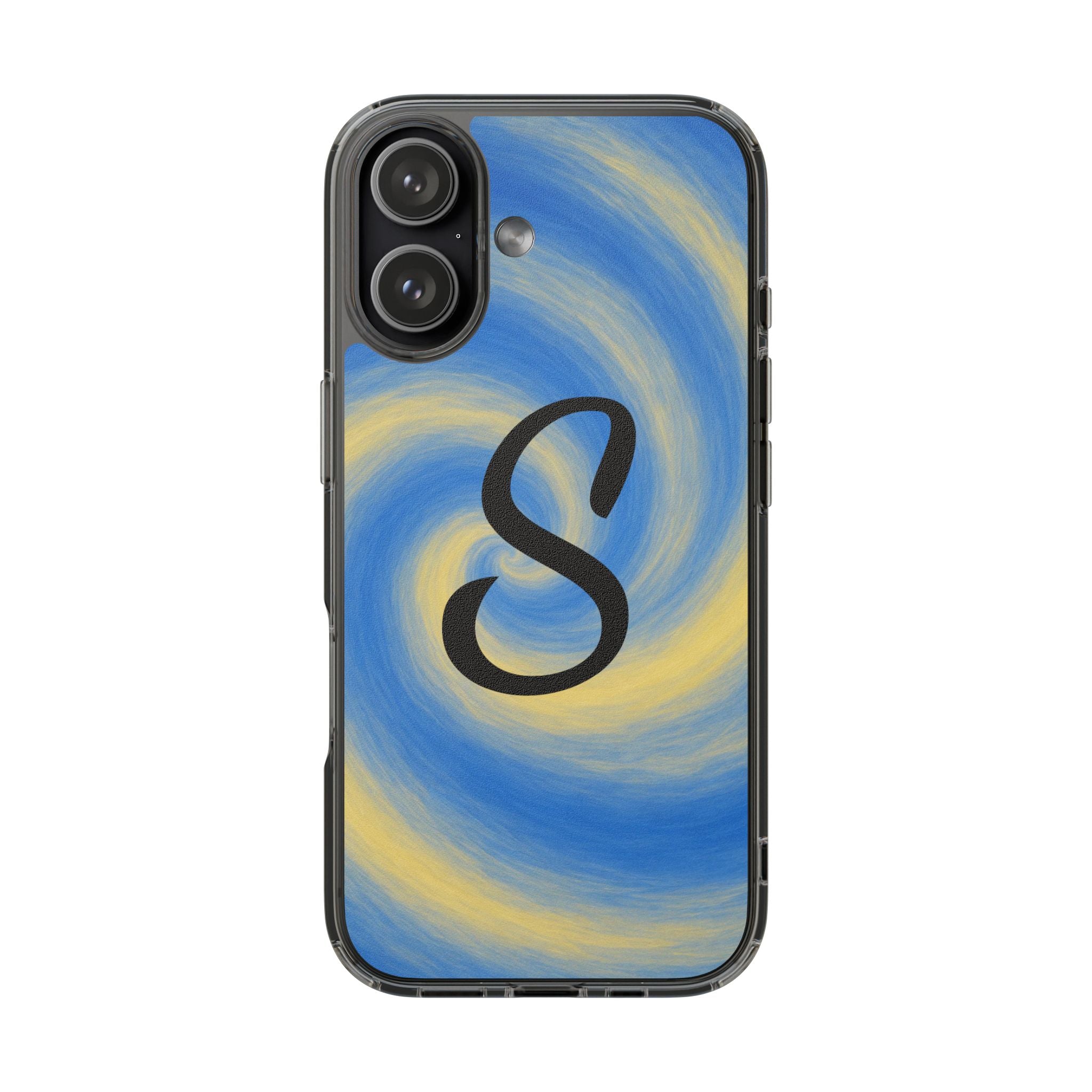 Personalized Blue Lemon Swirl Impact Phone Case
