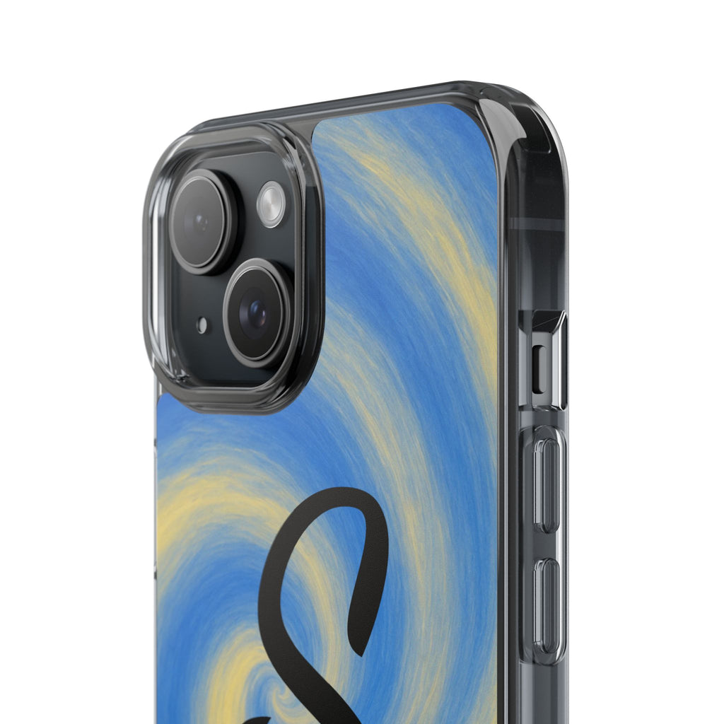 Personalized Blue Lemon Swirl Impact Phone Case