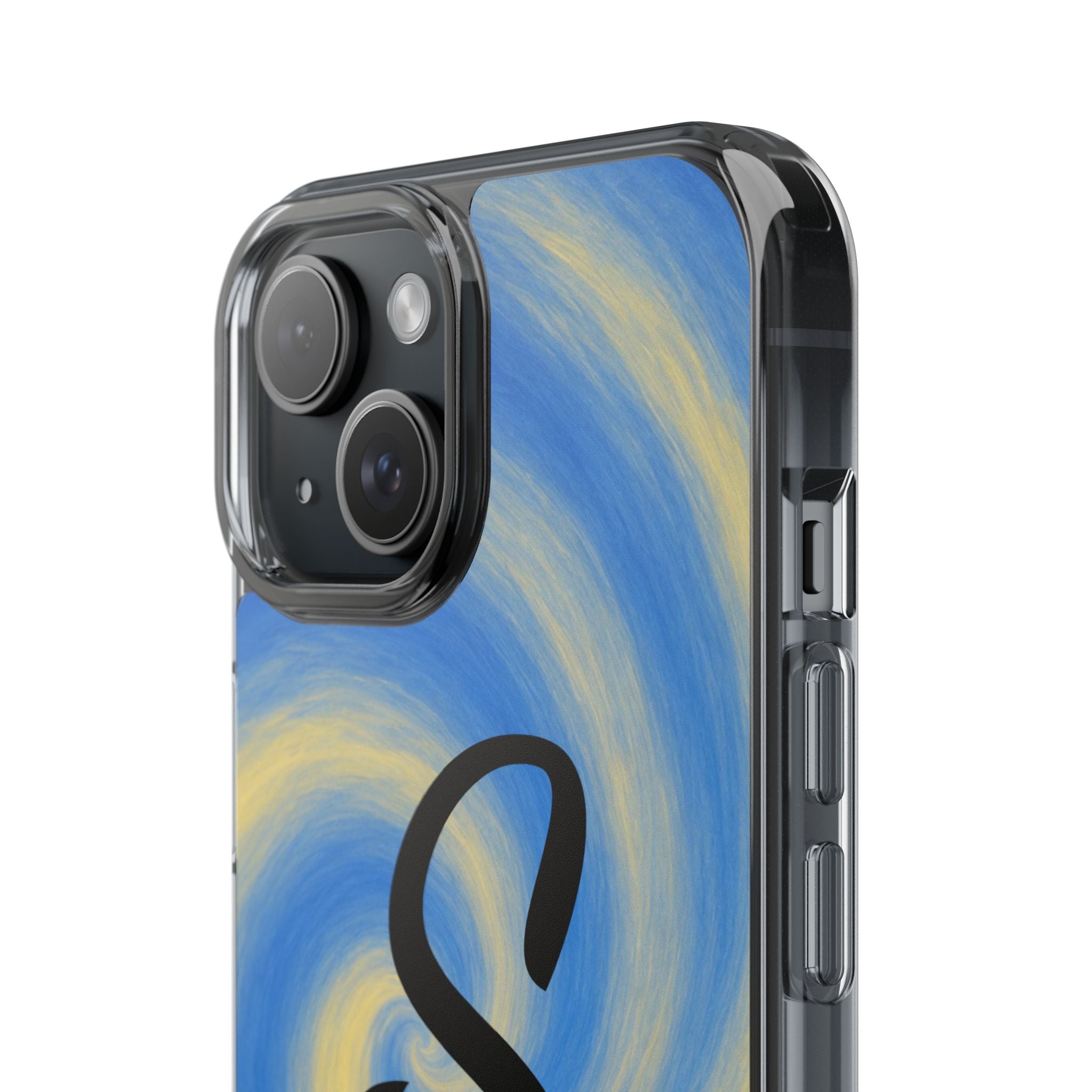 Personalized Blue Lemon Swirl Impact Phone Case