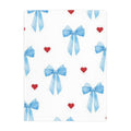 Bows And Hearts Plush Fleece Blanket