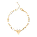 Personalized Engravable Paperclip Heart Bracelet