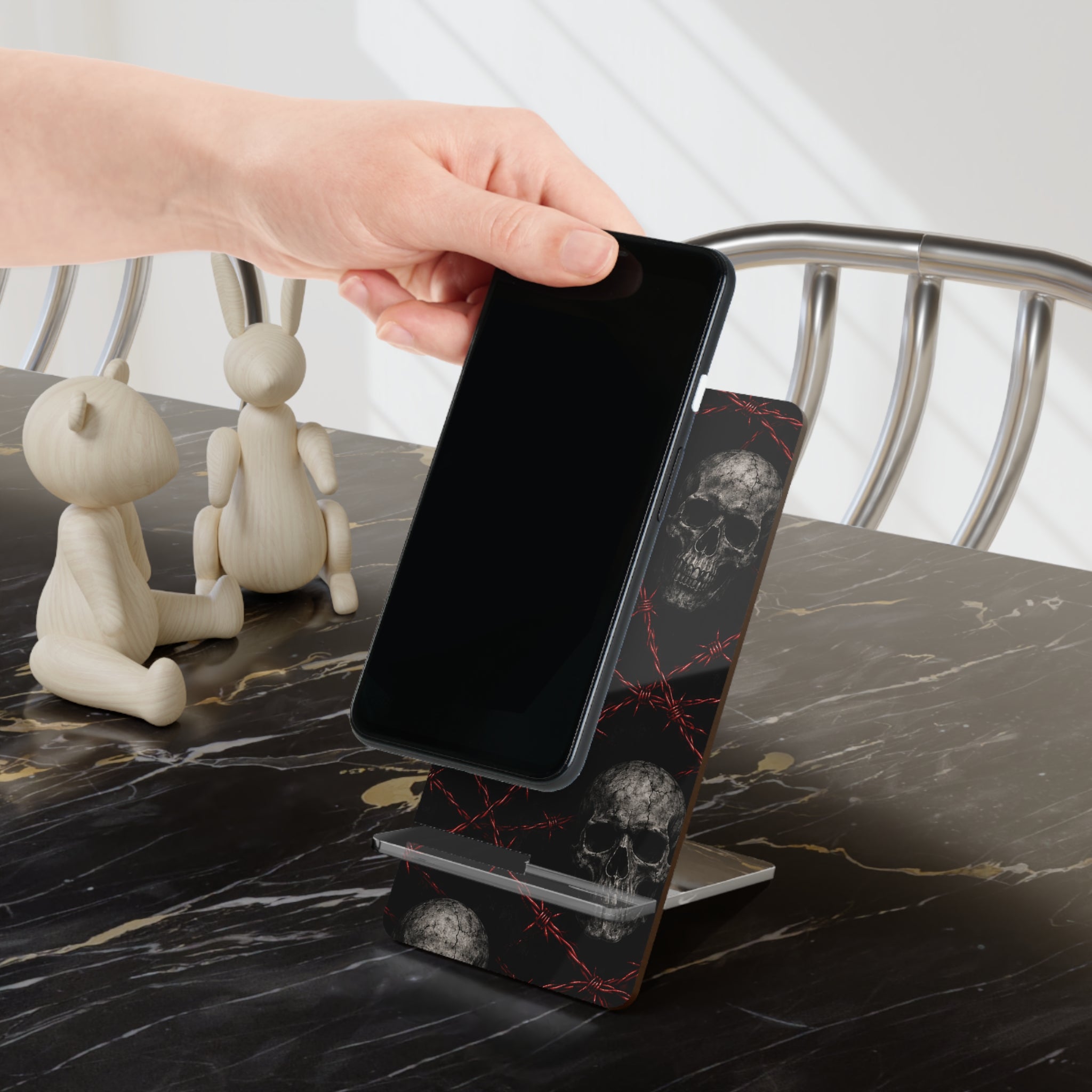 Crimson Coil Phone Stand