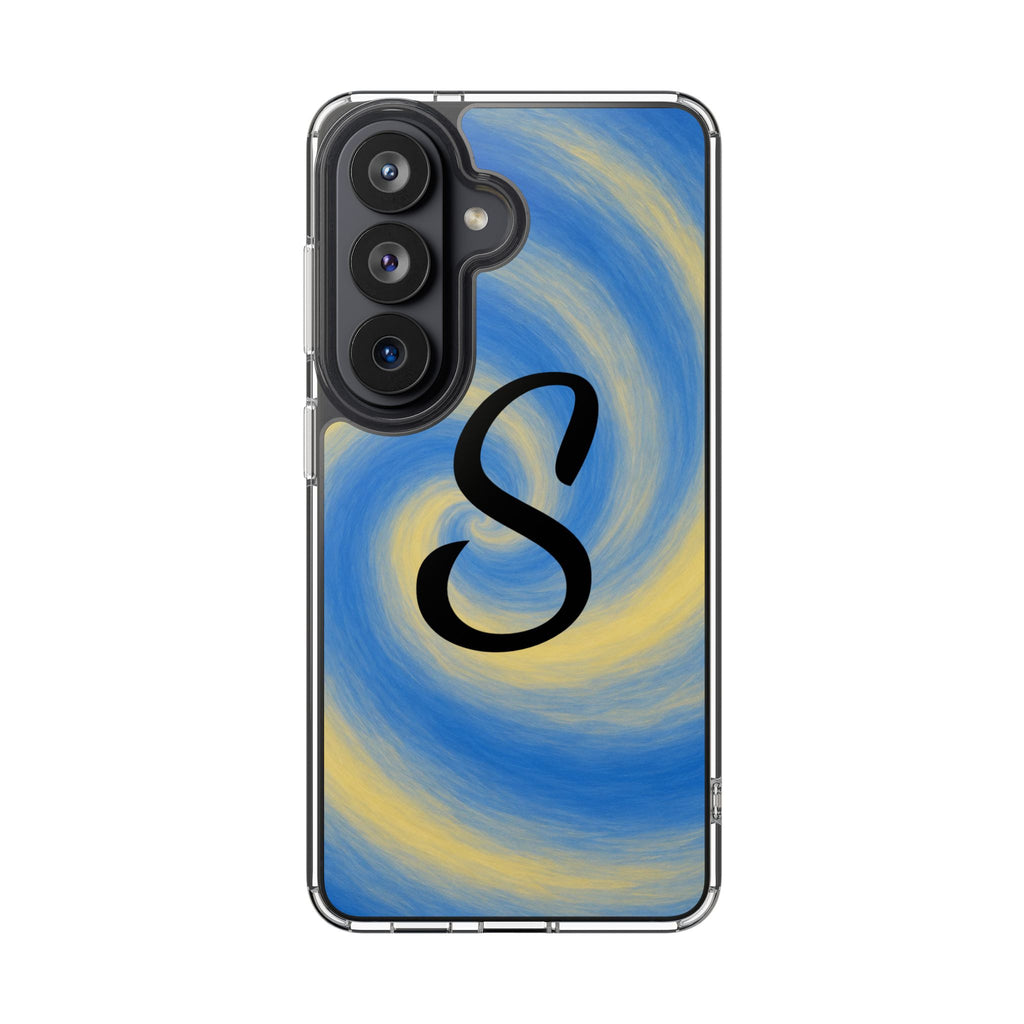 Personalized Blue Lemon Swirl Impact Phone Case