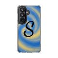 Personalized Blue Lemon Swirl Impact Phone Case
