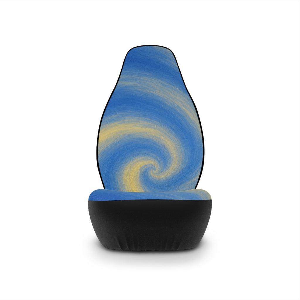 Blue Lemon Swirl Car Seat Covers