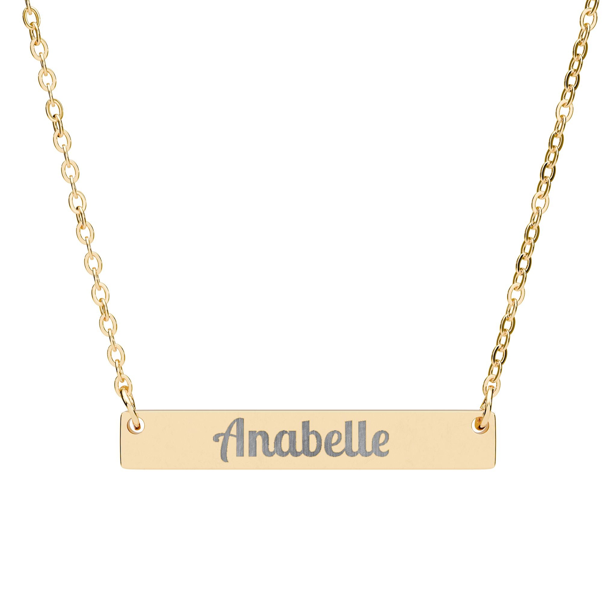 Personalized Engravable Horizontal Bar Necklace