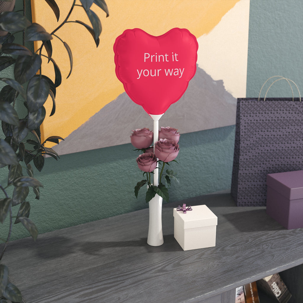 Personalized 6" Heart-Shaped Custom Print Balloon