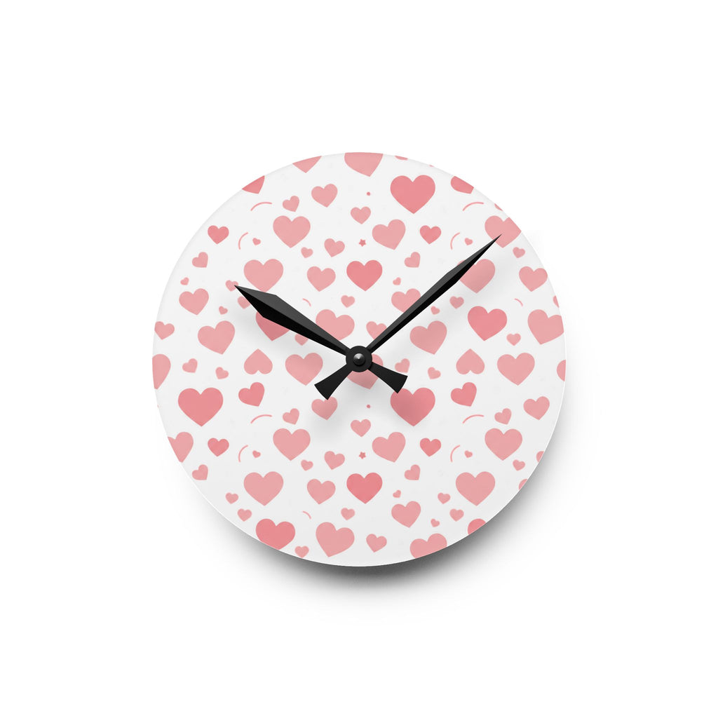 Pretty In Pink Acrylic Wall Clock