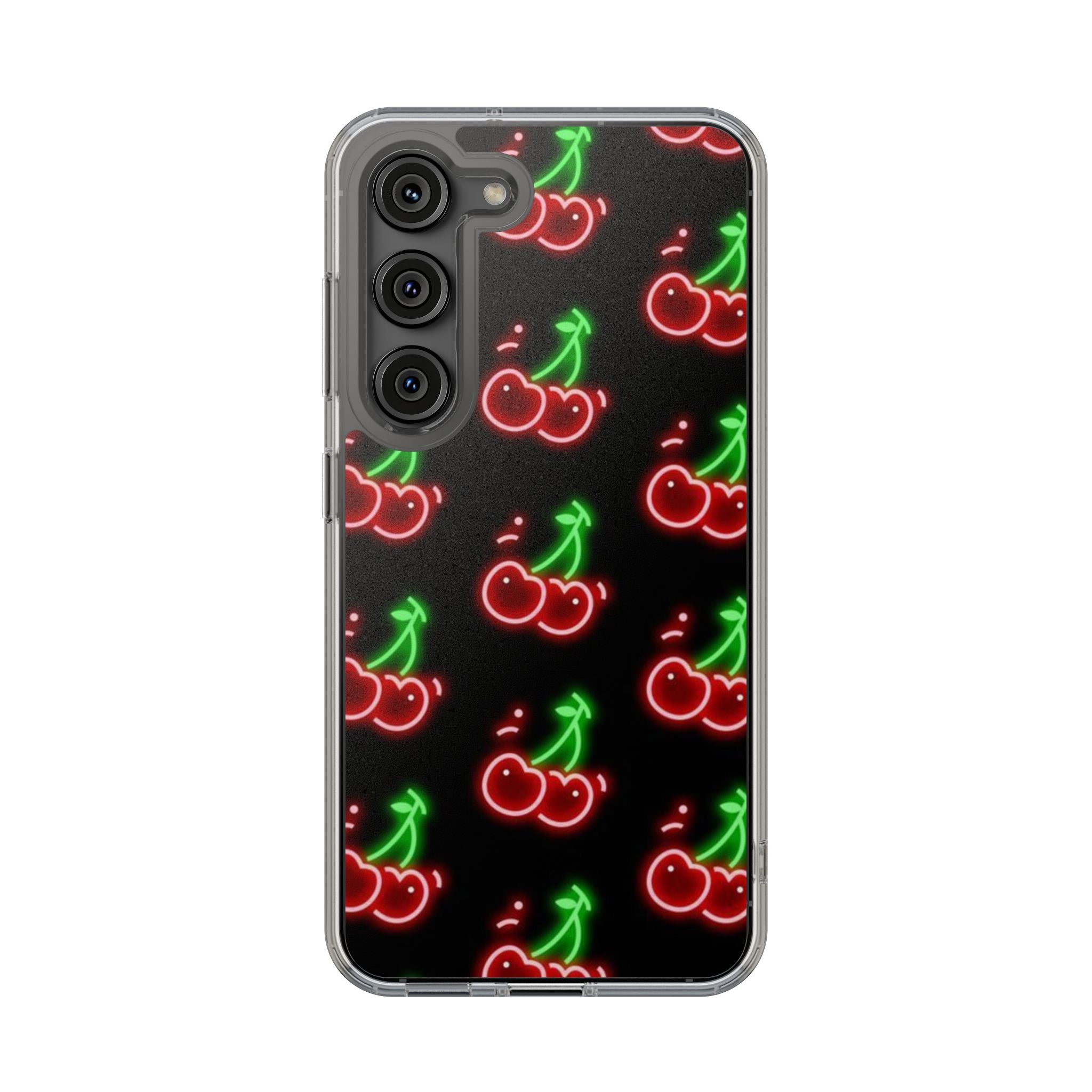 Neon Cherry Phone Case — Impact-Resistant Phone Case