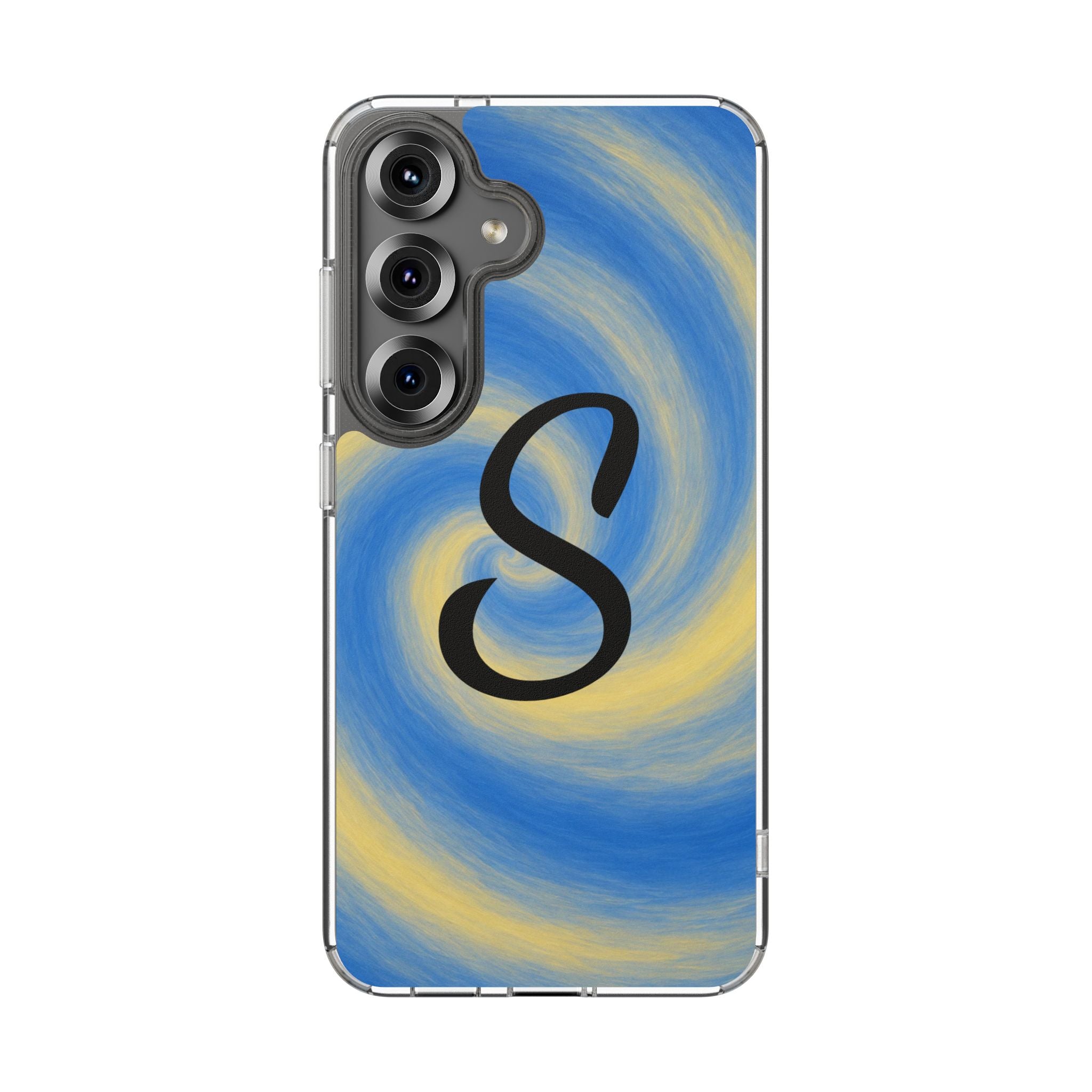 Personalized Blue Lemon Swirl Impact Phone Case