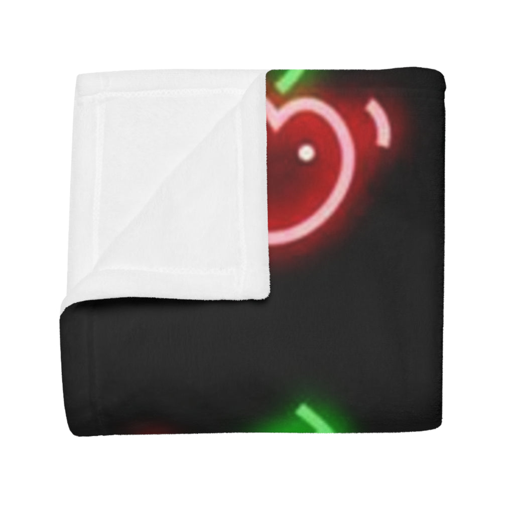 Neon Cherry Plush Fleece Blanket