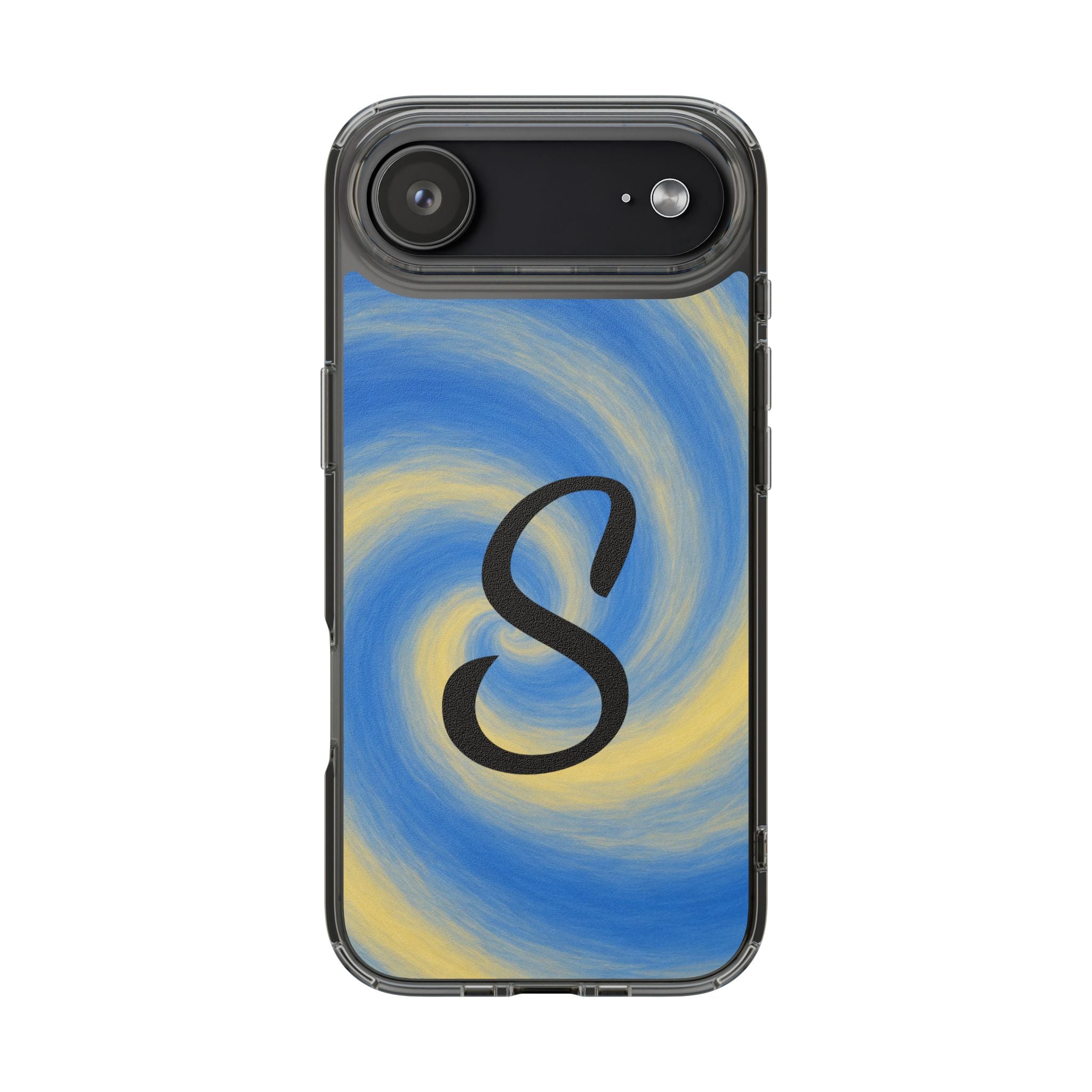 Personalized Blue Lemon Swirl Impact Phone Case