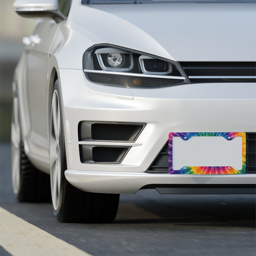 Groovy Metal License Plate Frame