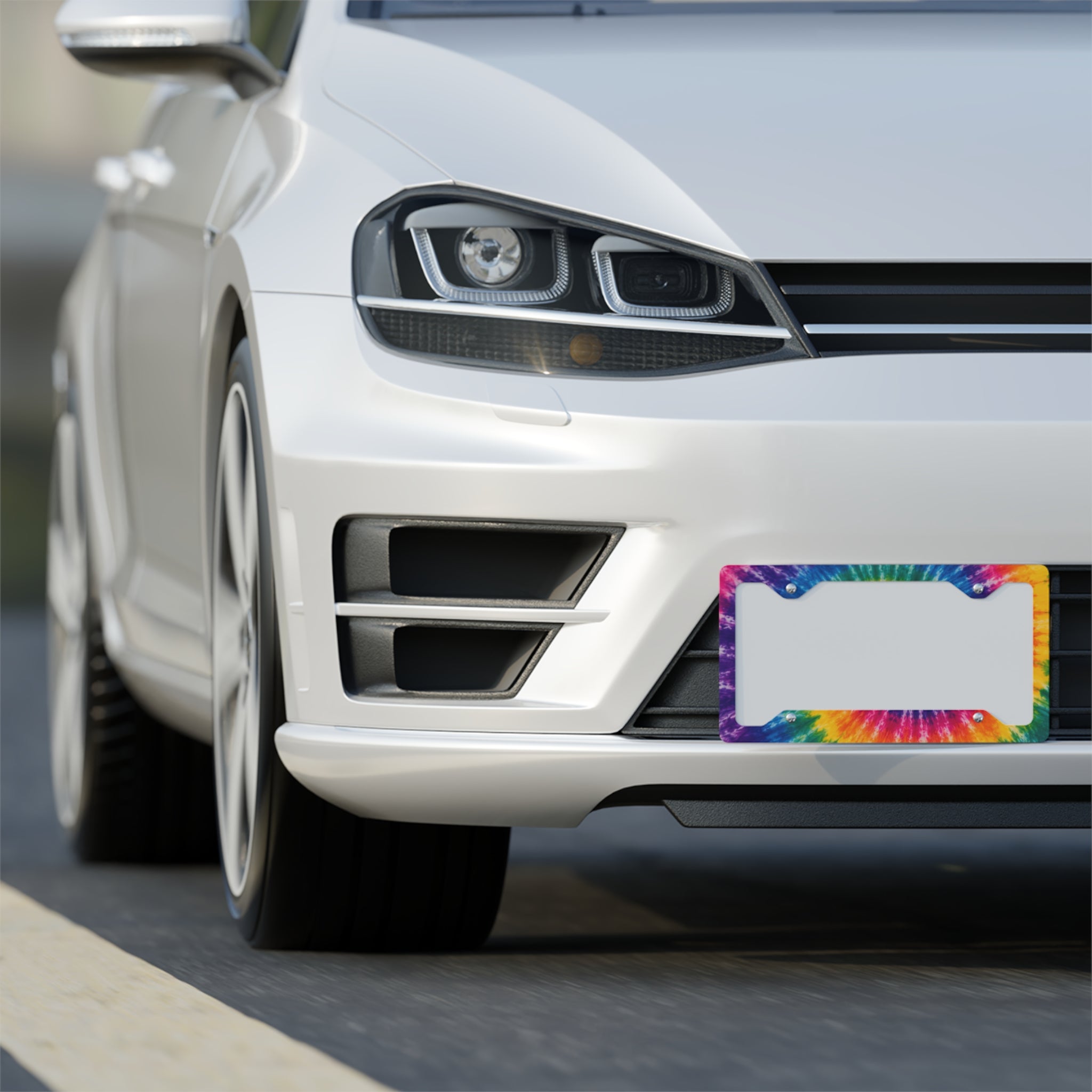 Groovy Metal License Plate Frame