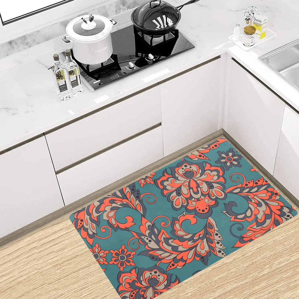 Sunset Paisley Kitchen Mat
