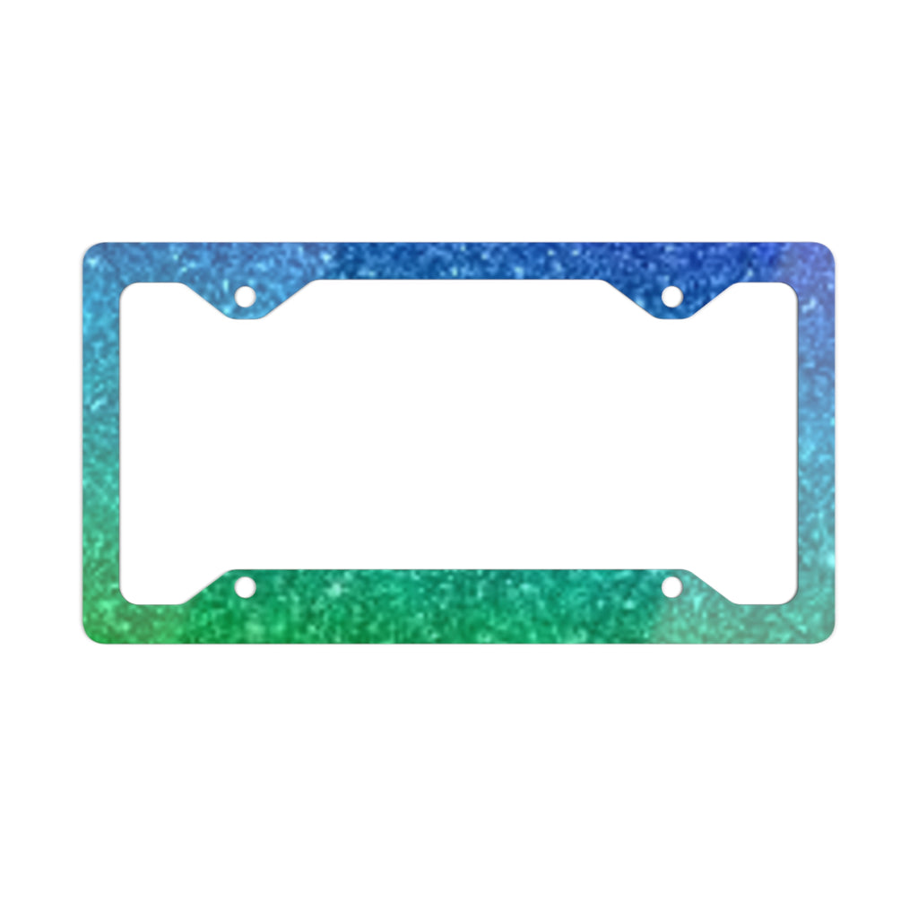 Ombre Bloom Metal License Plate Frame