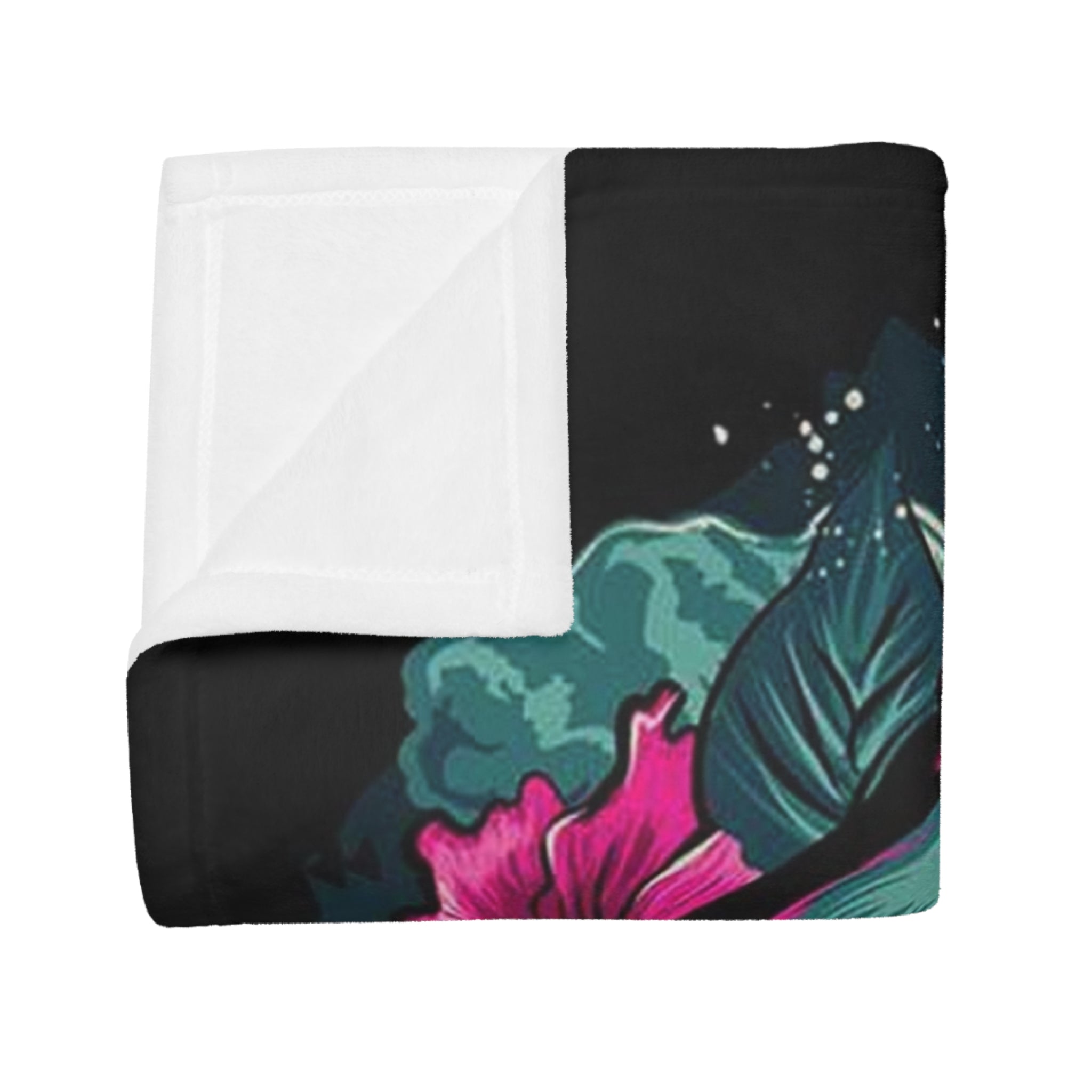 Skull Bloom Plush Fleece Blanket