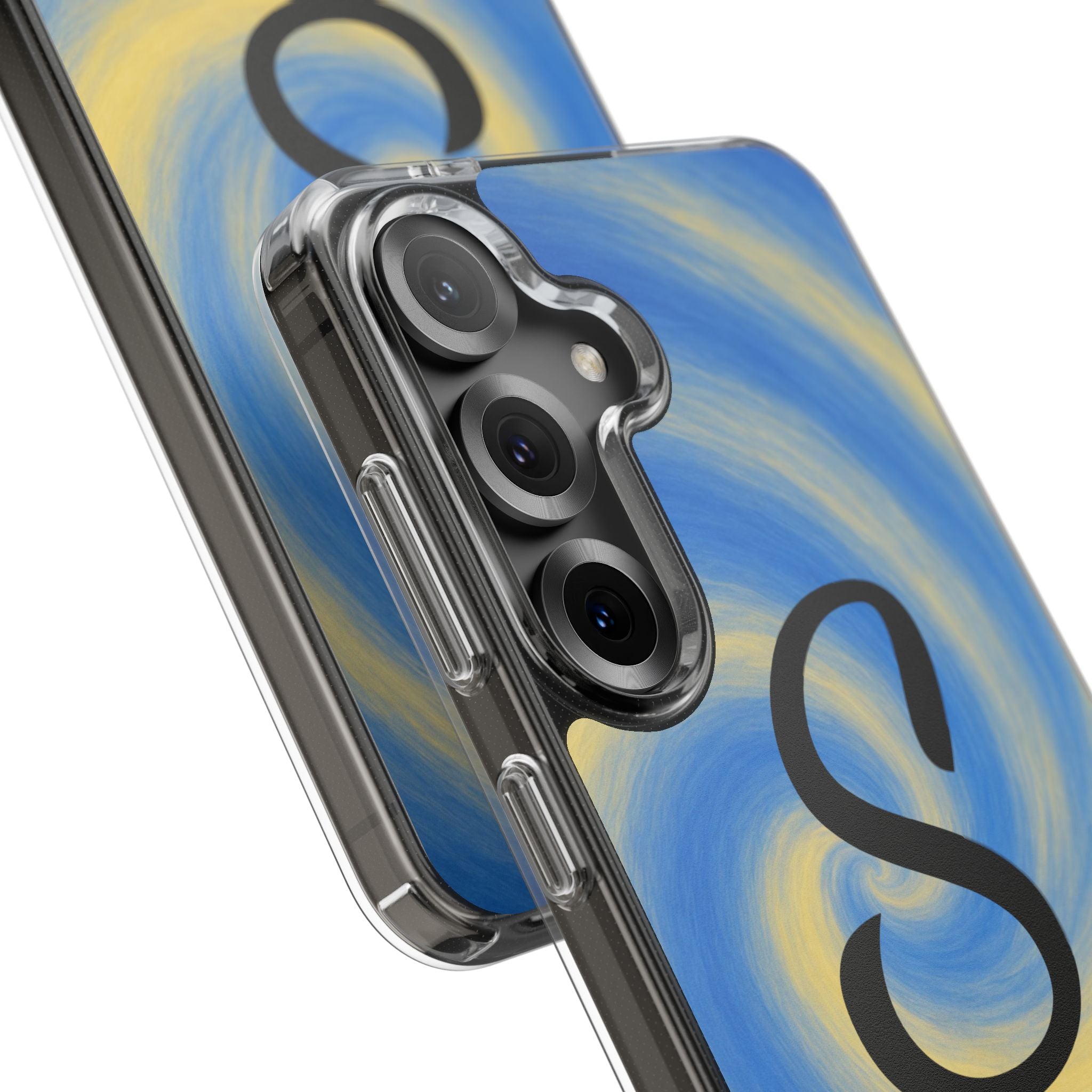 Personalized Blue Lemon Swirl Impact Phone Case