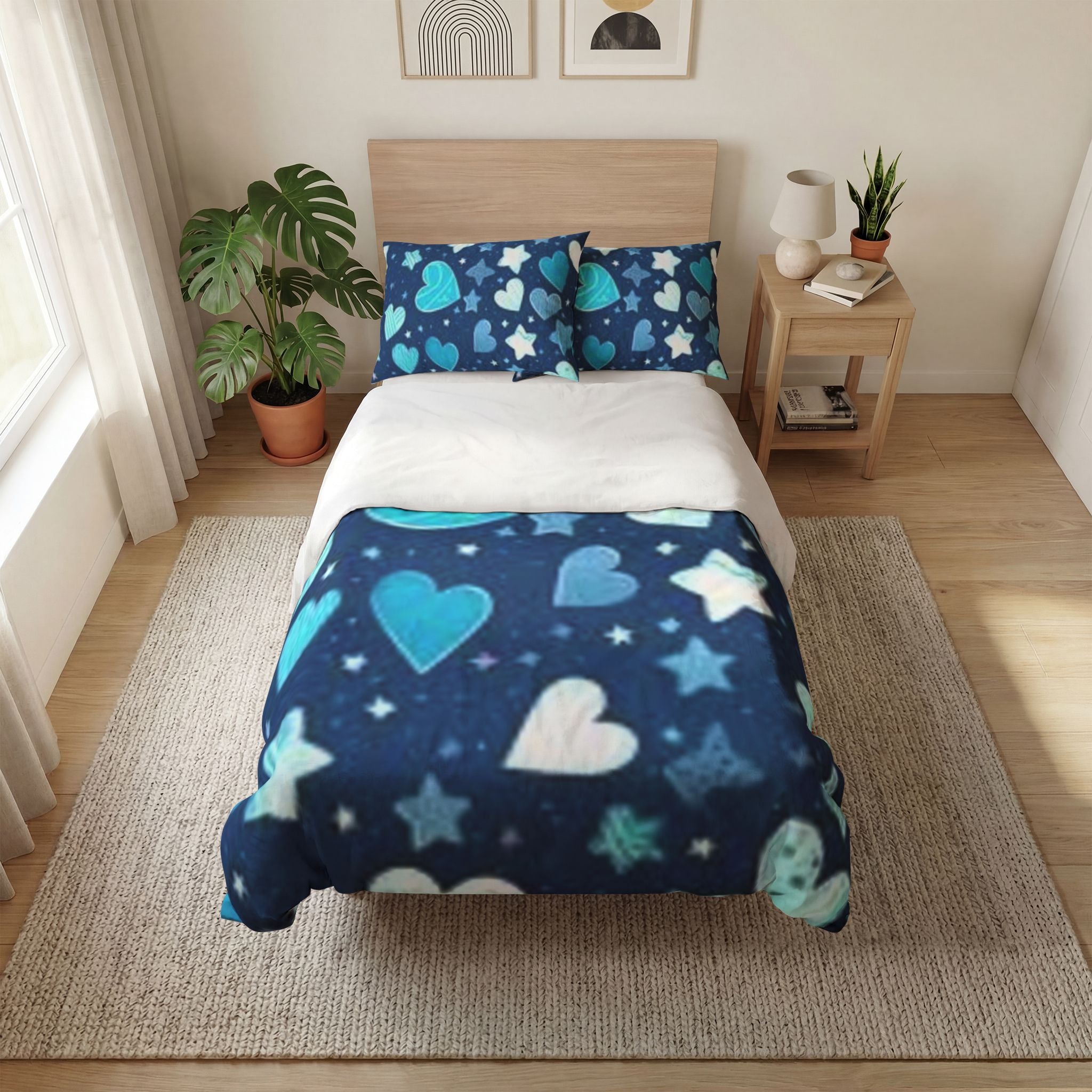 Night Sky Love 3pc Quilt Cover Set