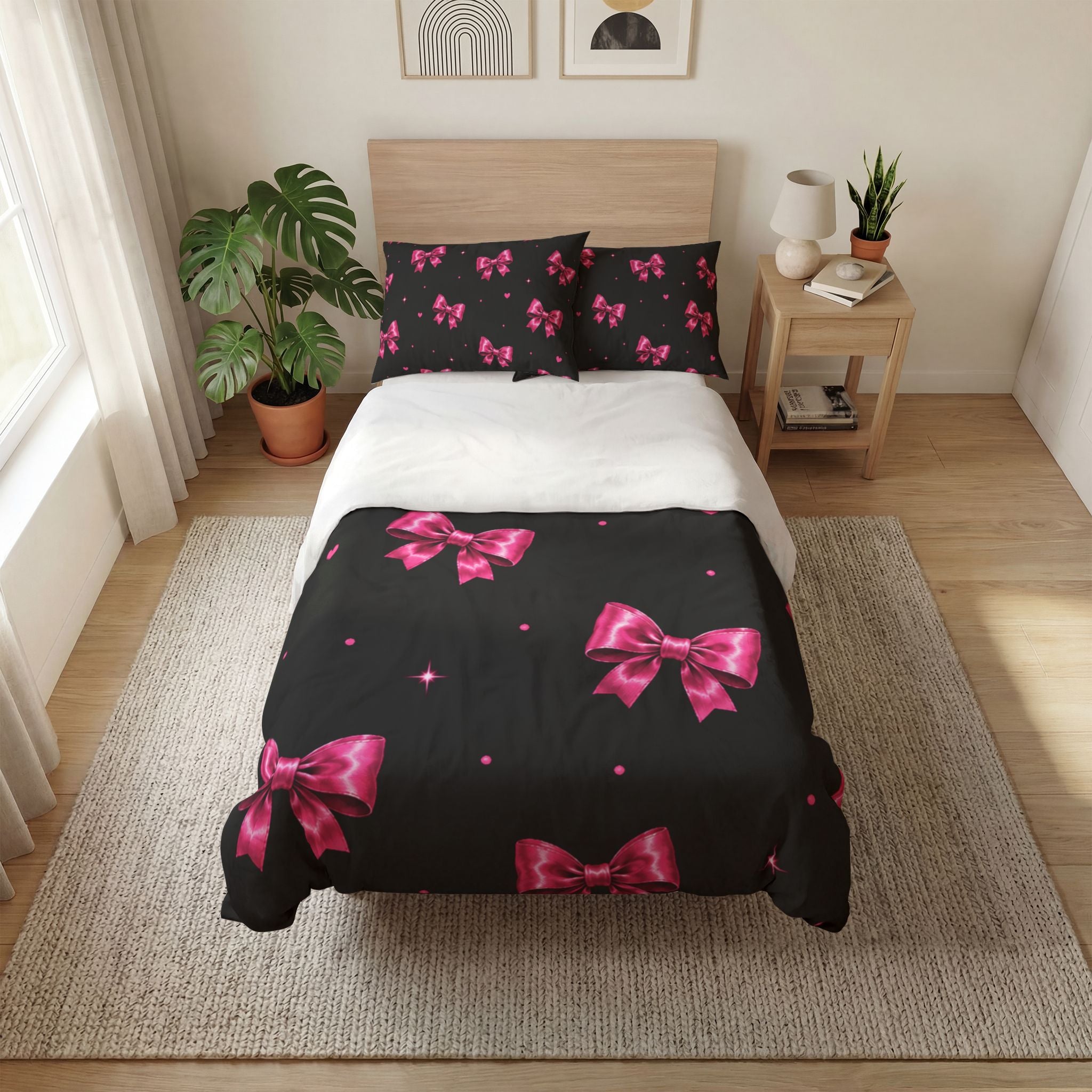 Bow Babe 3pc Quilt Cover Set
